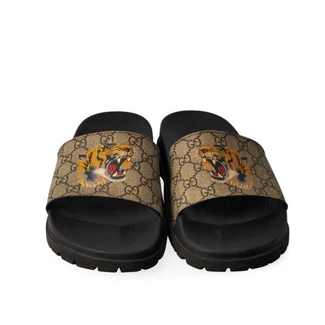 pink tiger gucci slides|Gucci gg supreme slides.